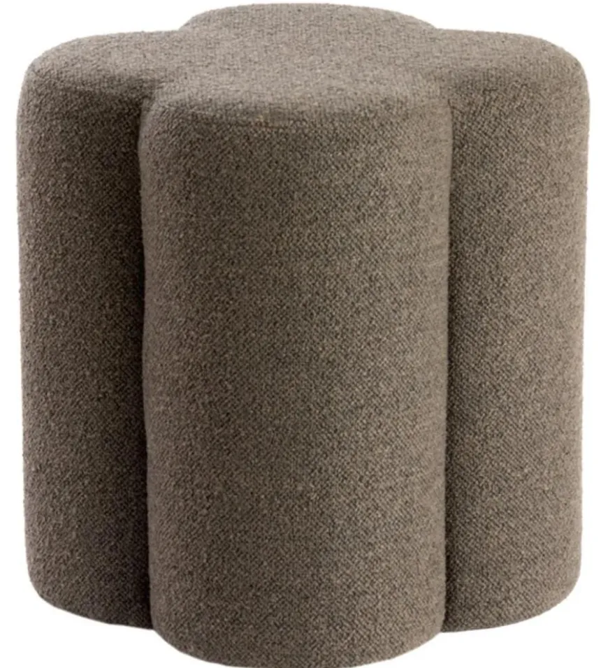 Light en Living Poef 38x38x45 cm NALANI donker bruin