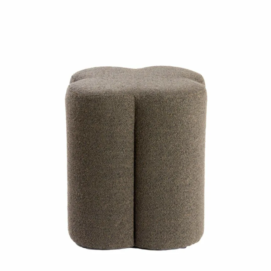 Light en Living Poef 38x38x45 cm NALANI donker bruin