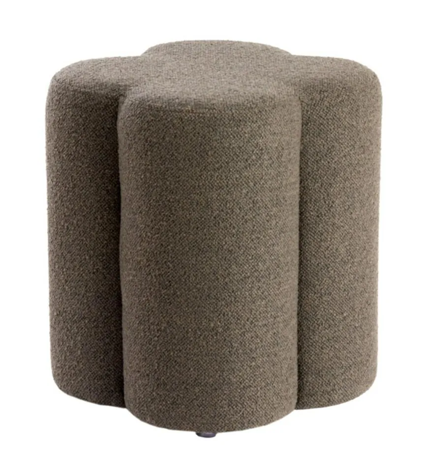 Light en Living Poef 38x38x45 cm NALANI donker bruin