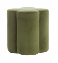 Light en Living Poef 38x38x45 cm NALANI olijf groen