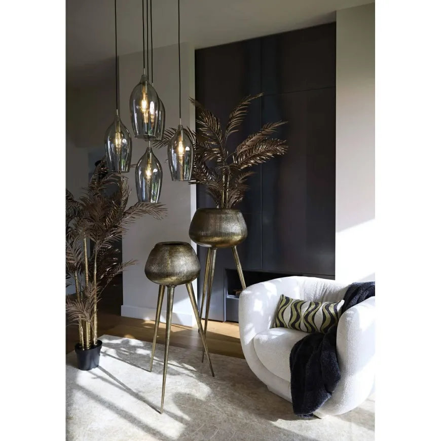 Light en Living Pot op voet deco Ø44x124 cm MARIELLE goud