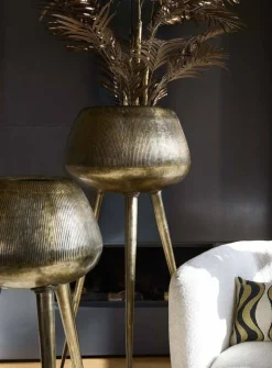 Light en Living Pot op voet deco Ø75x149 cm MARIELLE goud