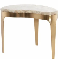 Light en Living Salontafel Giulio 65x39x41 cm – Taupe Marmer & Antique Bronze | Light & Living