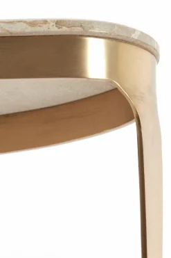 Light en Living Salontafel Giulio 65x39x41 cm – Taupe Marmer & Antique Bronze | Light & Living