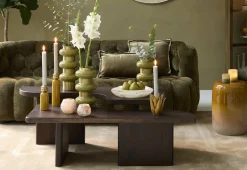 Light en Living Salontafel Set van 2 Crato Acacia hout Choco Bruin