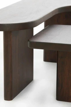 Light en Living Salontafel Set van 2 Crato Acacia hout Choco Bruin