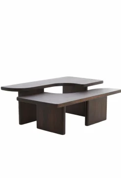 Light en Living Salontafel Set van 2 Crato Acacia hout Choco Bruin