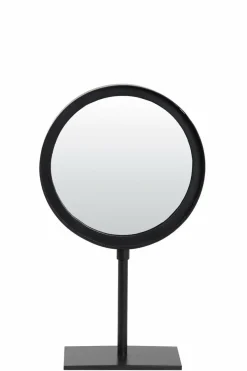 Light en Living Spiegel rond 20x10x35 cm LURI mat zwart