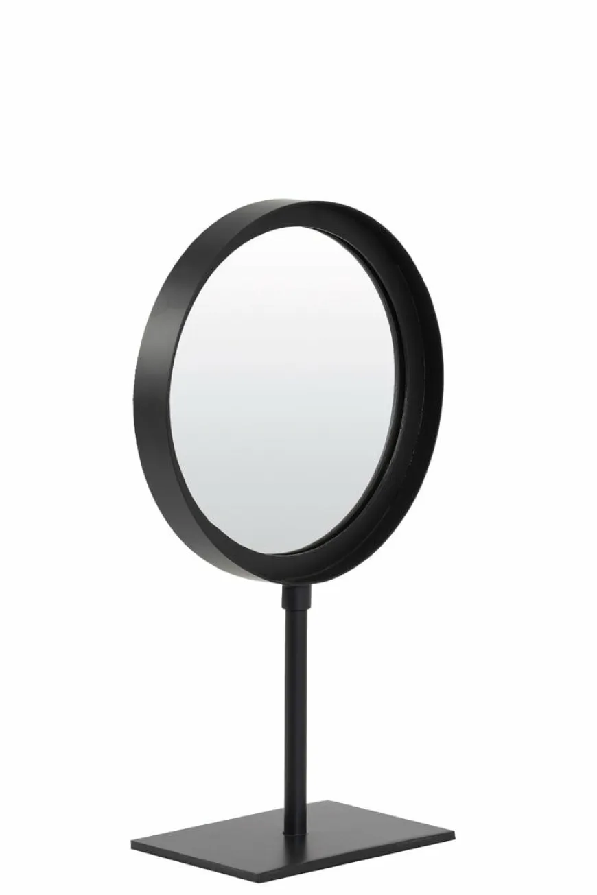 Light en Living Spiegel rond 20x10x35 cm LURI mat zwart