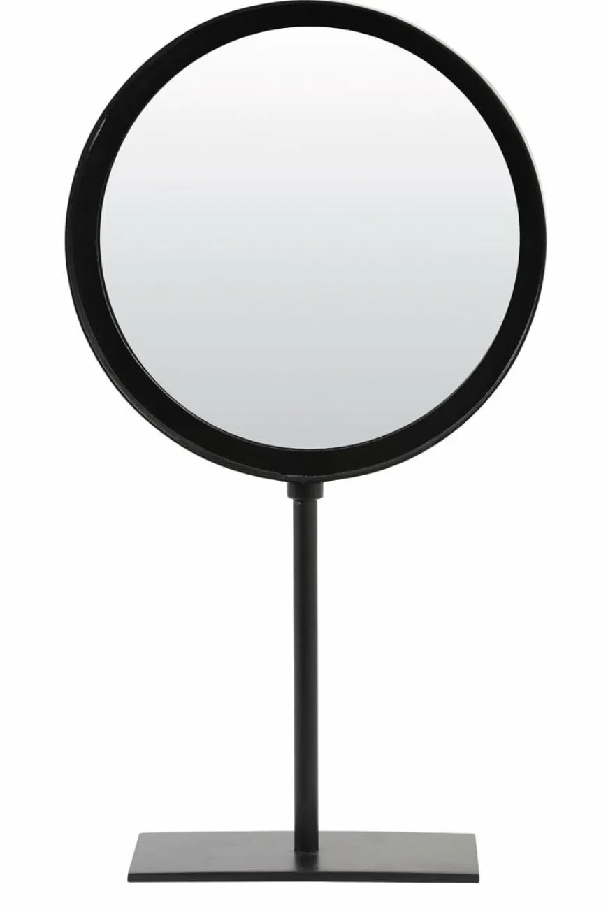 Light en Living Spiegel rond 25x10x45 cm LURI mat zwart