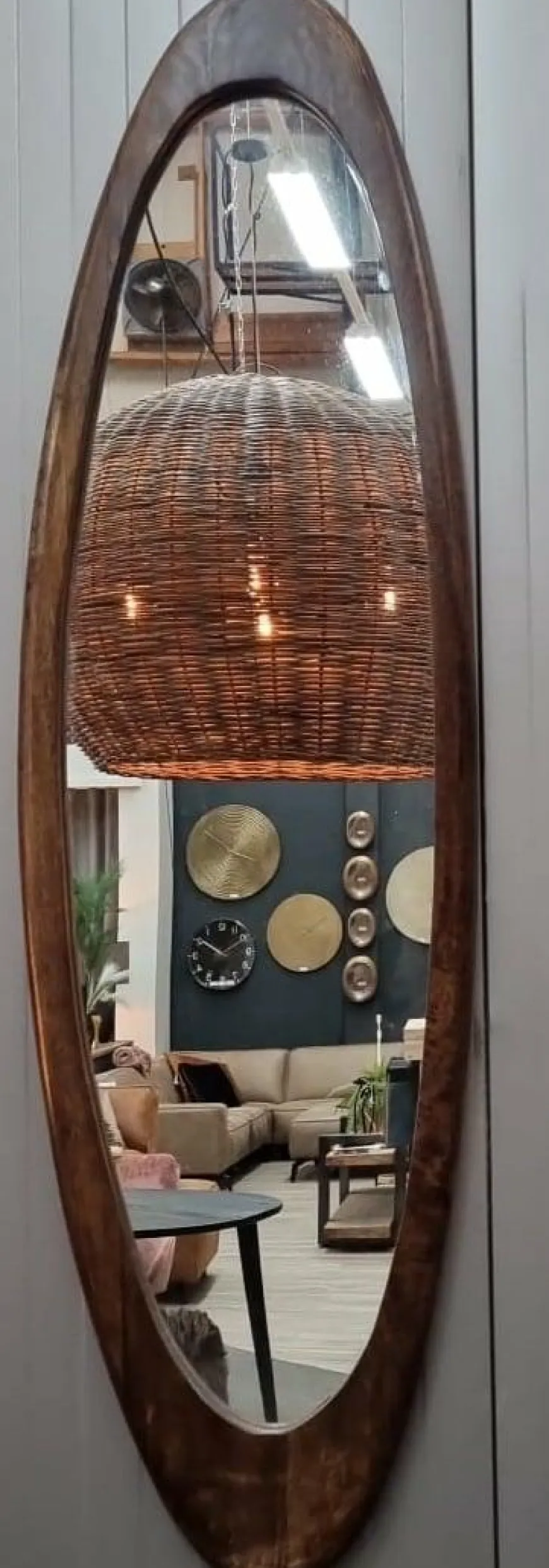 Light en Living Spiegel 40x3x140 cm SALENTO hout roodbruin