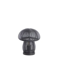 Light en Living Tafellamp Ø20x24 cm MUSHROOM mat zwart
