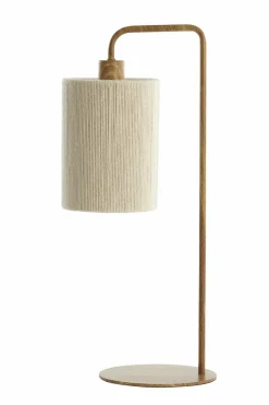 Light en Living Tafellamp 26x20x59,5 cm DONIO hout print naturel+touw crème