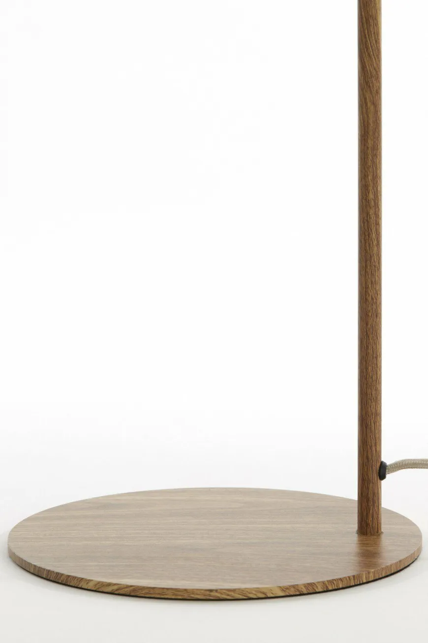 Light en Living Tafellamp 26x20x59,5 cm DONIO hout print naturel+touw crème