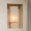 Light en Living Tafellamp 30x20x45 cm LASLO hout natural+linnen naturel