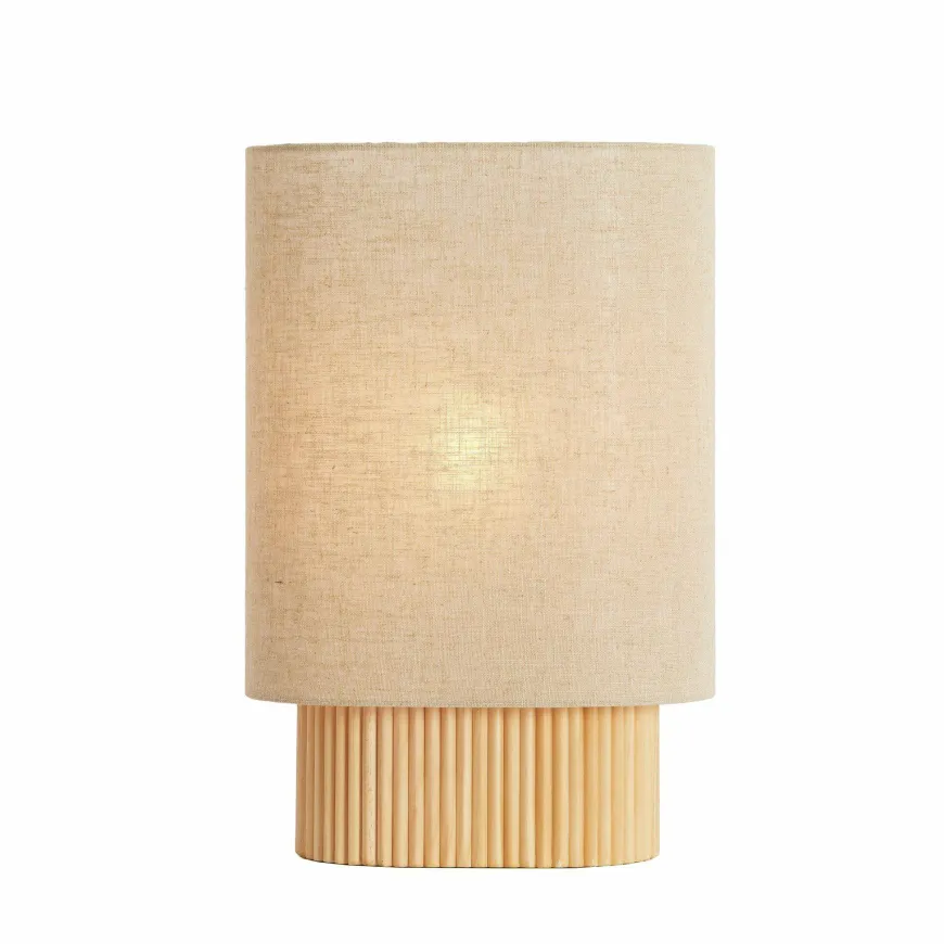 Light en Living Tafellamp 30x20x45 cm LASLO hout natural+linnen naturel