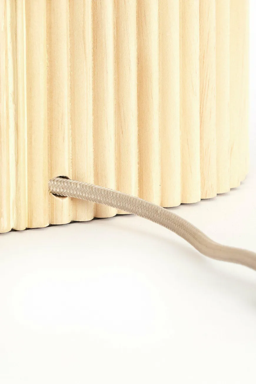 Light en Living Tafellamp 30x20x45 cm LASLO hout natural+linnen naturel