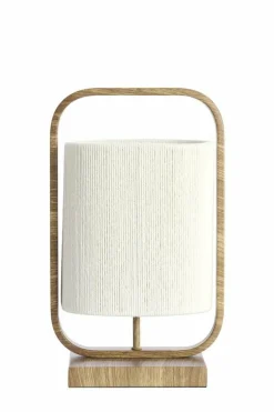 Light en Living Tafellamp 22,5x15x37,5 cm LECCE houtprint + touw naturel