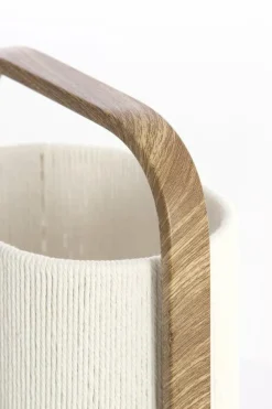 Light en Living Tafellamp 22,5x15x37,5 cm LECCE houtprint + touw naturel