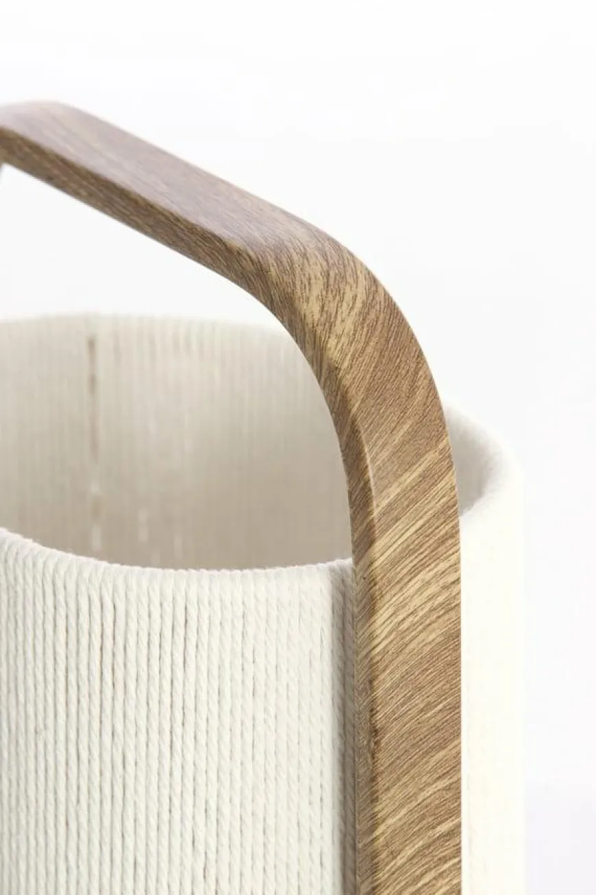 Light en Living Tafellamp 22,5x15x37,5 cm LECCE houtprint + touw naturel