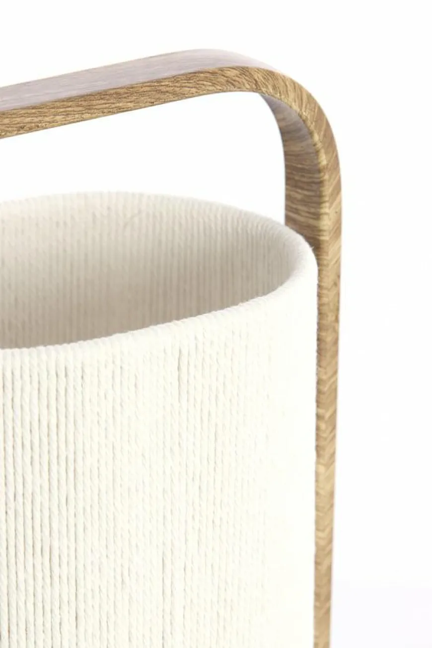 Light en Living Tafellamp 22,5x15x37,5 cm LECCE houtprint + touw naturel