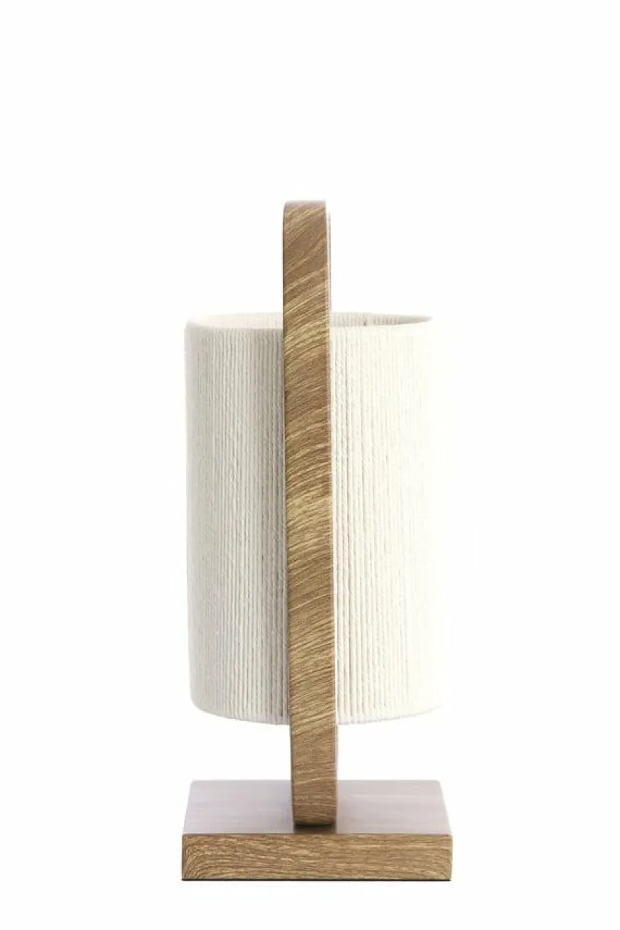Light en Living Tafellamp 22,5x15x37,5 cm LECCE houtprint + touw naturel