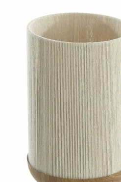 Light en Living Tafellamp Ø22,5x50 cm DANIA hout print naturel+touw crèmeTafellamp Ø22,5x50 cm DANIA hout print naturel+touw crème