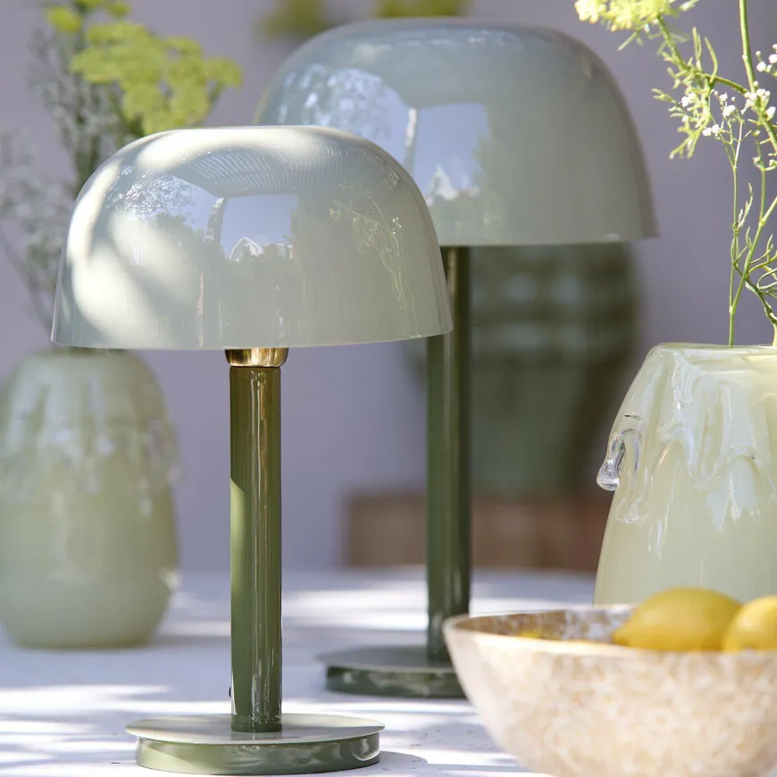 Light en Living Tafellamp Ø25x37 cm MARIVET olijf groen+licht groen