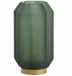 Light en Living Tafellamp LED Ø15x27 cm YVIAS glas mat donker groen+goud
