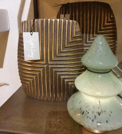 Light en Living Tafellamp LED Ø14x20 cm TREE glas mint groen+goud
