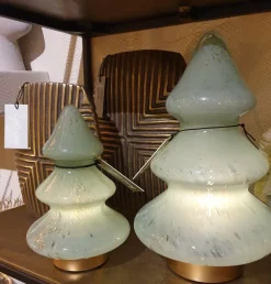 Light en Living Tafellamp LED Ø14x20 cm TREE glas mint groen+goud