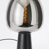 Light en Living Tafellamp Ø22x40 cm MAYSON mat zwart+ glas smoke