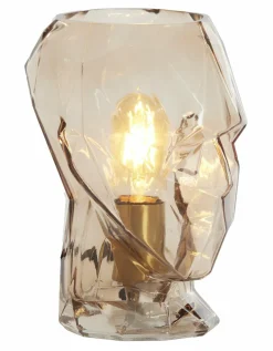 Light en Living Tafellamp Ø19x25 cm HEAD glas bruin man