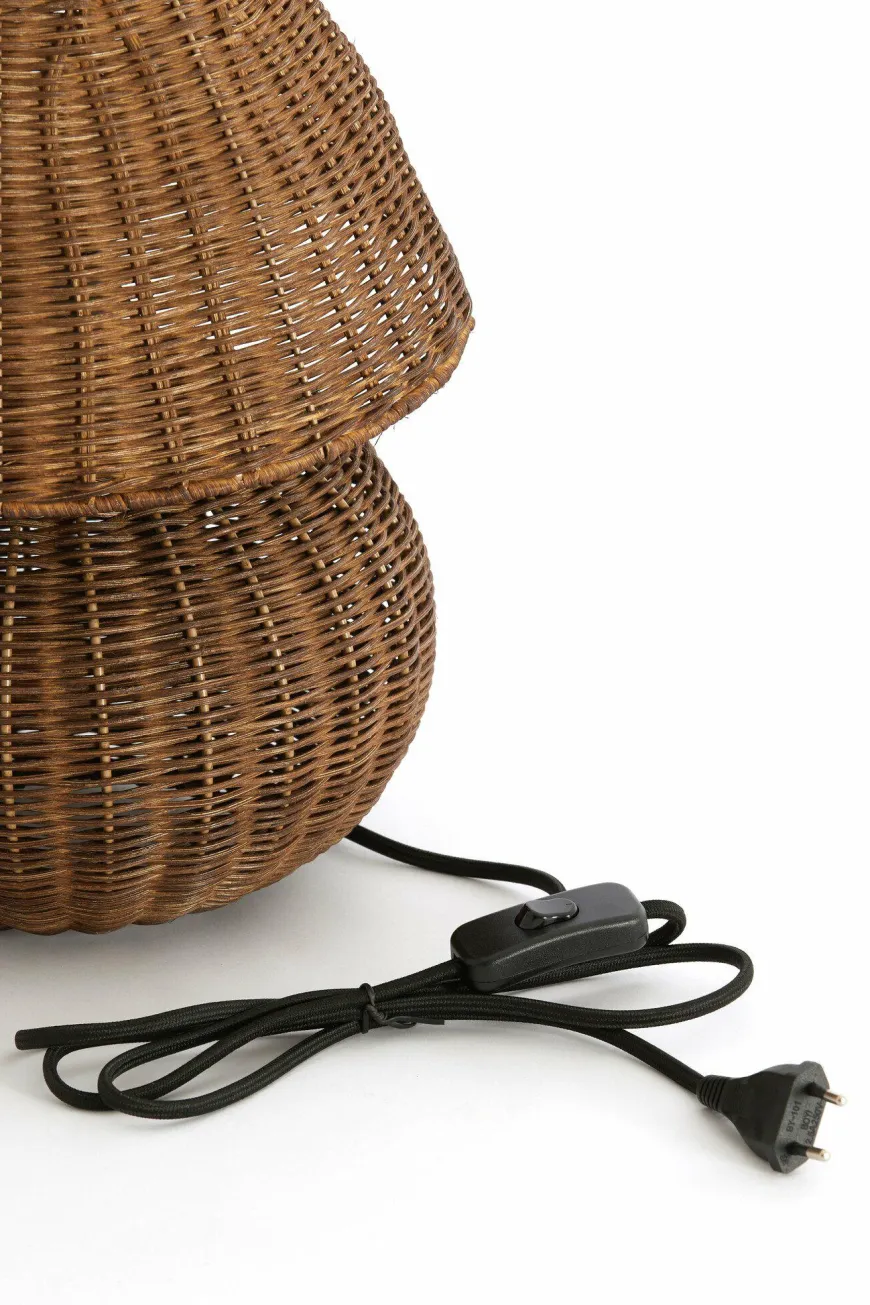 Light en Living Tafellamp Ø27,5x35 cm MAVON rattan donkerbruin