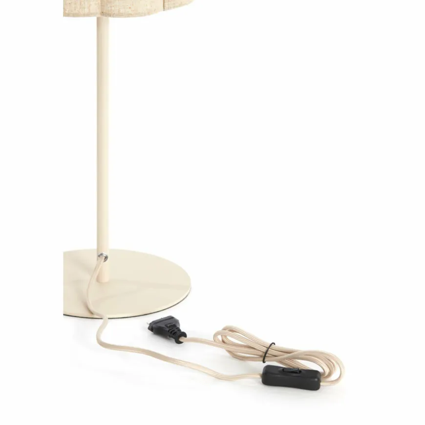 Light en Living Tafellamp Ø20x70 cm FRINGE naturel+crème