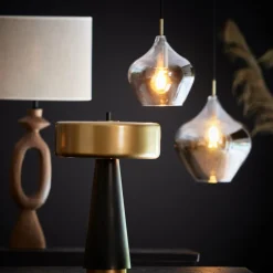 Light en Living Tafellamp Ø30x45 cm NAGAI mat zwart-antiek brons