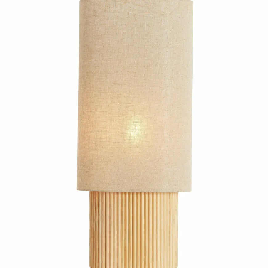 Light en Living Tafellamp 30x20x70 cm LASLO hout natural+linnen naturel