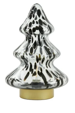 Light en Living Tafellamp LED Ø19x28 cm TREE glas helder-zwart+goud