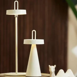 Light en Living Tafellamp LED Ø13x47 cm AMPEHA crème