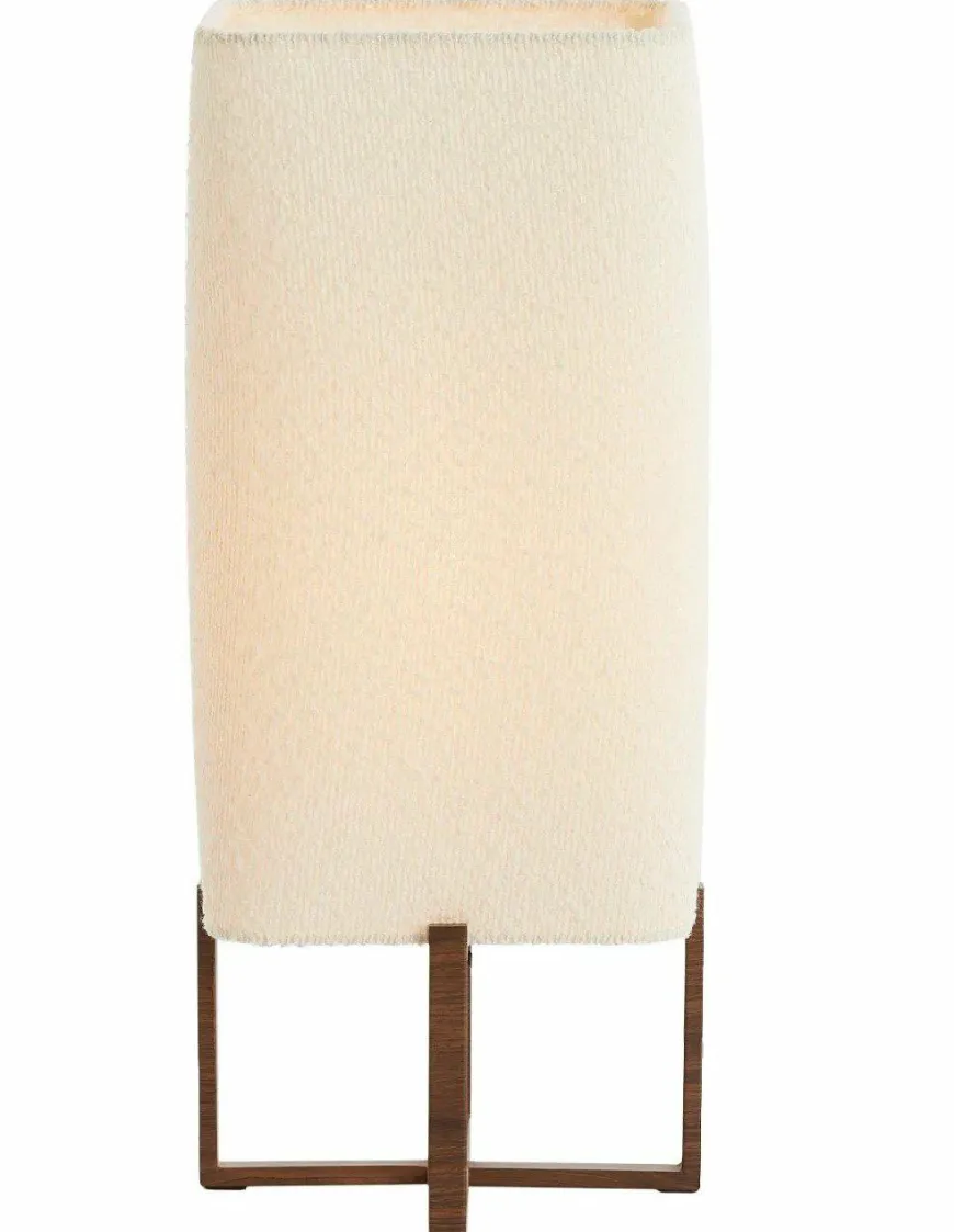 Light en Living Tafellamp 21,5X21,5X50,5 Cm WYN hout D Bruin+Boucl Creme