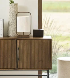Light en Living Tafellamp 22,5x15x37,5 cm LECCE donkerbruin + touw naturel