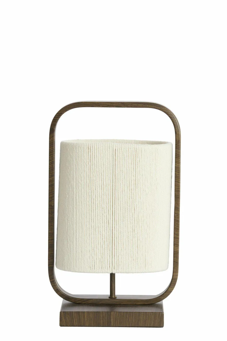 Light en Living Tafellamp 22,5x15x37,5 cm LECCE donkerbruin + touw naturel
