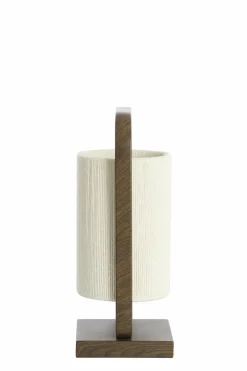 Light en Living Tafellamp 22,5x15x37,5 cm LECCE donkerbruin + touw naturel