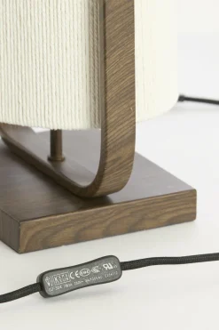 Light en Living Tafellamp 22,5x15x37,5 cm LECCE donkerbruin + touw naturel