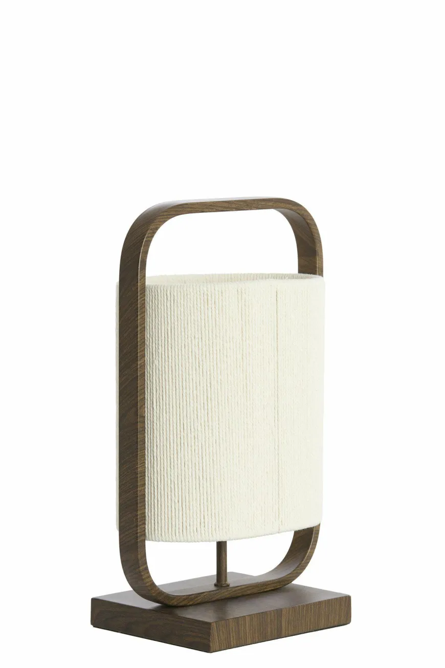 Light en Living Tafellamp 22,5x15x37,5 cm LECCE donkerbruin + touw naturel