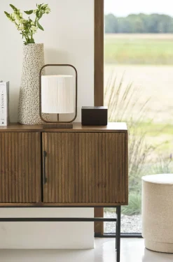 Light en Living Tafellamp 22,5x15x37,5 cm LECCE donkerbruin + touw naturel
