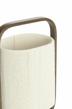 Light en Living Tafellamp 22,5x15x37,5 cm LECCE donkerbruin + touw naturel