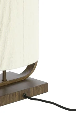 Light en Living Tafellamp 22,5x15x37,5 cm LECCE donkerbruin + touw naturel