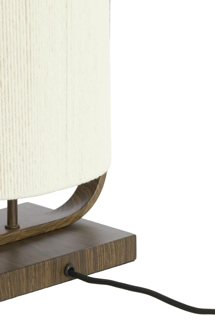 Light en Living Tafellamp 22,5x15x37,5 cm LECCE donkerbruin + touw naturel