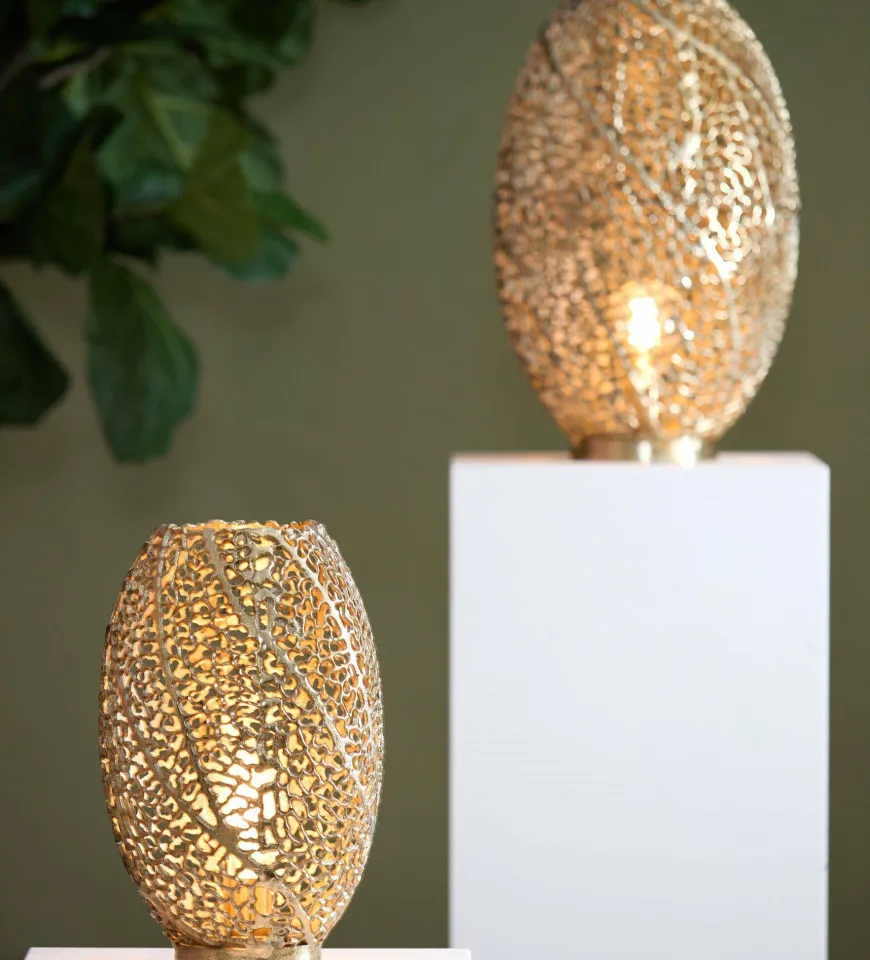 Light en Living Tafellamp SINULA goud - 2 maten